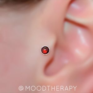 Red Fire Opal Tragus Cartilage Earring Stud Screw